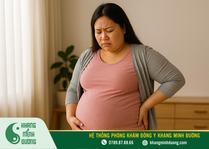 Trong quá trình mẹ bầu dễ bị tích nước do tăng cân, khiến cổ tay sưng