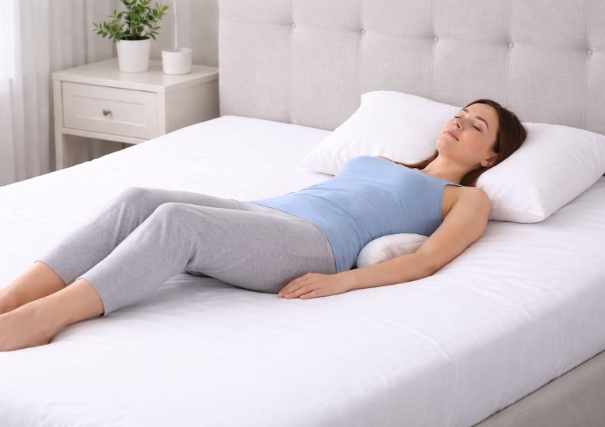 Nằm Ngửa Hỗ Trợ Lưng Dưới