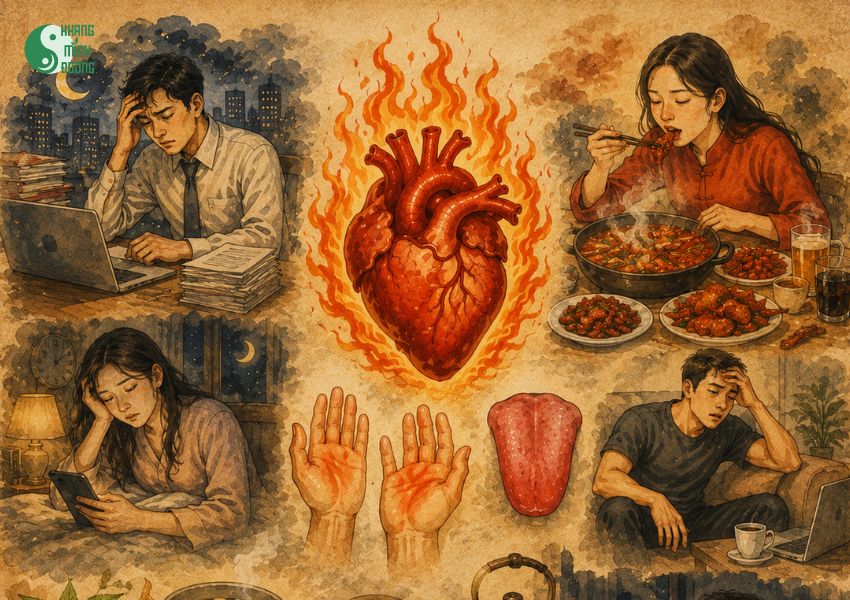 Dấu hiệu nhận biết tâm hỏa vượng