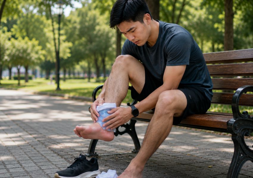 Chườm lạnh để hỗ trợ kiểm soát đau và sưng