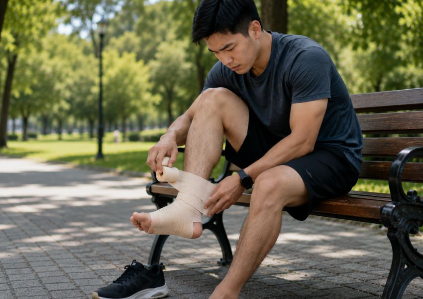 Băng ép vùng tổn thương đúng cách